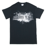 GILDAN Serious Black Mens Band T-Shirt Black S