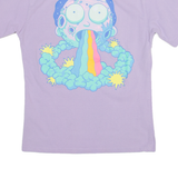 PULL AND BEAR Rick And Morty Womens T-Shirt Purple XS