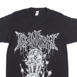 FRUIT OF THE LOOM Mens Band T-Shirt Black M