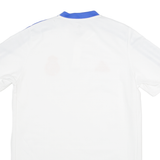 ADIDAS Real Madrid Mens Football Shirt Jersey White Button Neck S