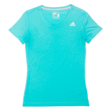 ADIDAS Womens T-Shirt Blue XS