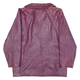 Womens Blazer Jacket Maroon Leather L