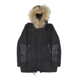 SANDRO Sherpa Lined Womens Jacket Blue Hooded S