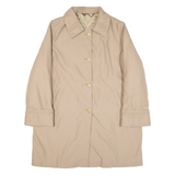 Quilted Lined Womens Coat Beige L