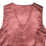 Womens Blazer Waistcoat Red Geometric M