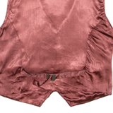 Womens Blazer Waistcoat Red Geometric M