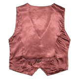 Womens Blazer Waistcoat Red Geometric M