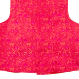 Mens Blazer Waistcoat Red Floral M