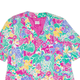 DELMOD Womens Jacket Pink Floral XL