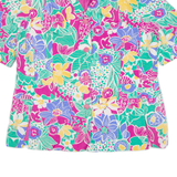 DELMOD Womens Jacket Pink Floral XL