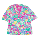 DELMOD Womens Jacket Pink Floral XL