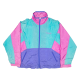 O'BRIAN Womens Shell Jacket Blue Colourblock 2XL