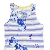JOULES Womens Printed Vest Blue Sleeveless Striped UK 12