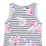 JOULES Womens Printed Vest White Sleeveless Striped UK 12