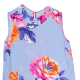 JOULES Womens Printed Vest Blue Collared Sleeveless Floral UK 10