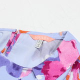 JOULES Womens Printed Vest Blue Collared Sleeveless Floral UK 10