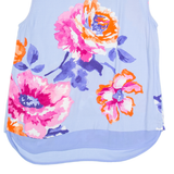 JOULES Womens Printed Vest Blue Collared Sleeveless Floral UK 10