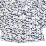 BODEN Womens Printed Shirt Cream V-Neck 3/4 Sleeve Spotted UK 14