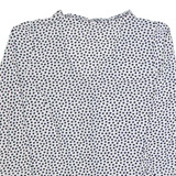 BODEN Womens Printed Shirt Cream V-Neck 3/4 Sleeve Spotted UK 14