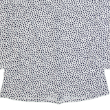 BODEN Womens Printed Shirt Cream V-Neck 3/4 Sleeve Spotted UK 14