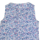 JIGSAW Womens Printed Blouse Purple V-Neck Sleeveless Silk Spotted UK 10