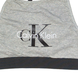CALVIN KLEIN Womens Sports Vest Silver Sleeveless S