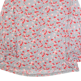 MAX&CO Womens Printed Top Grey Long Sleeve Floral M