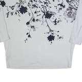 PHASE EIGHT Womens Printed Top Grey 3/4 Sleeve Floral UK 14