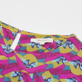 WHITE STUFF Womens Printed Top Purple Long Sleeve Crazy Pattern UK 12