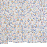 WHITE STUFF Womens Printed Top Cream Long Sleeve Linen Crazy Pattern UK 10