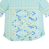 WHITE STUFF Womens Printed Top Blue Crazy Pattern UK 12