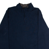 WRANGLER Mens Fleece Blue 1/4 Zip L
