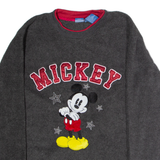 DISNEY Mickey Mouse Womens Fleece Grey Crew Neck M