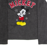 DISNEY Mickey Mouse Womens Fleece Grey Crew Neck M