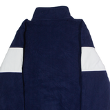 FILA Mens Patterned Fleece Blue Colourblock 1/4 Zip M