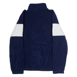 FILA Mens Patterned Fleece Blue Colourblock 1/4 Zip M