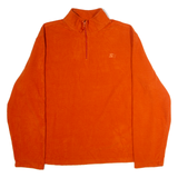 STARTER Mens Fleece Orange 1/4 Zip XL