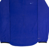 NIKE Mens Fleece Blue 1/2 Zip 90s XL