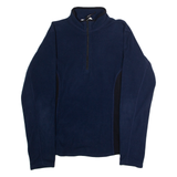 THE NORTH FACE Womens Patterned Fleece Blue Colourblock 1/4 Zip L
