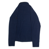 THE NORTH FACE Womens Patterned Fleece Blue Colourblock 1/4 Zip L
