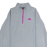 THE NORTH FACE Womens Fleece Grey 1/4 Zip L