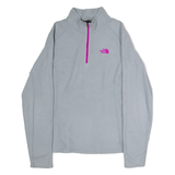THE NORTH FACE Womens Fleece Grey 1/4 Zip L