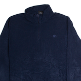 STARTER Mens Fleece Blue 1/4 Zip XL
