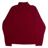 WRANGLER Mens Fleece Red 1/4 Zip XL