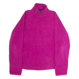 REEBOK Womens Fleece Pink 1/4 Zip L