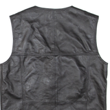 JC COLLECTION Mens Gilet Black Leather S