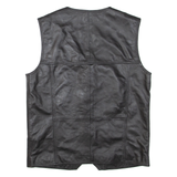 JC COLLECTION Mens Gilet Black Leather S