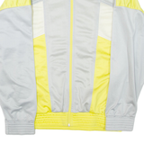 Mens Track Jacket Grey Colourblock XL