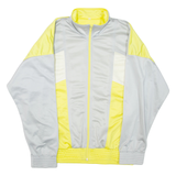 Mens Track Jacket Grey Colourblock XL