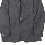 Mens Blazer Jacket Grey Wool XL